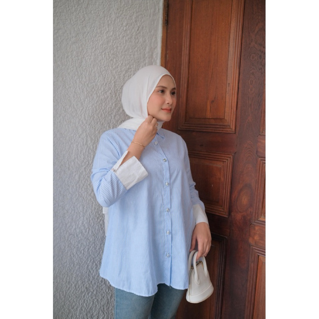 Preloved kemeja| kemeja stripe| Preloved kemeja stripe