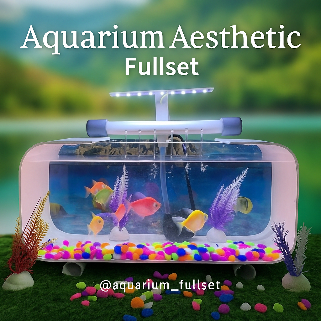 Aquarium Minimalis Full Set Lengkap DIY Akuarium Aquascape Ikan Cupang Hiasan Aesthetic Siap Pakai