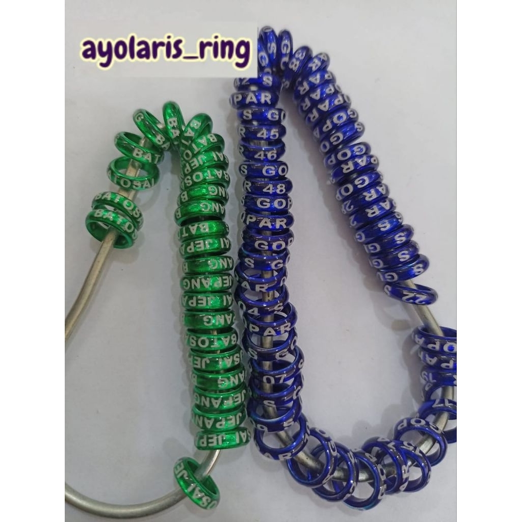 RING BURUNG MERPATI PERKUTUT LB KACER MODEL DONAT SLIM BISA REQUEST NAMA NO HP NO URUT WARNA DLL