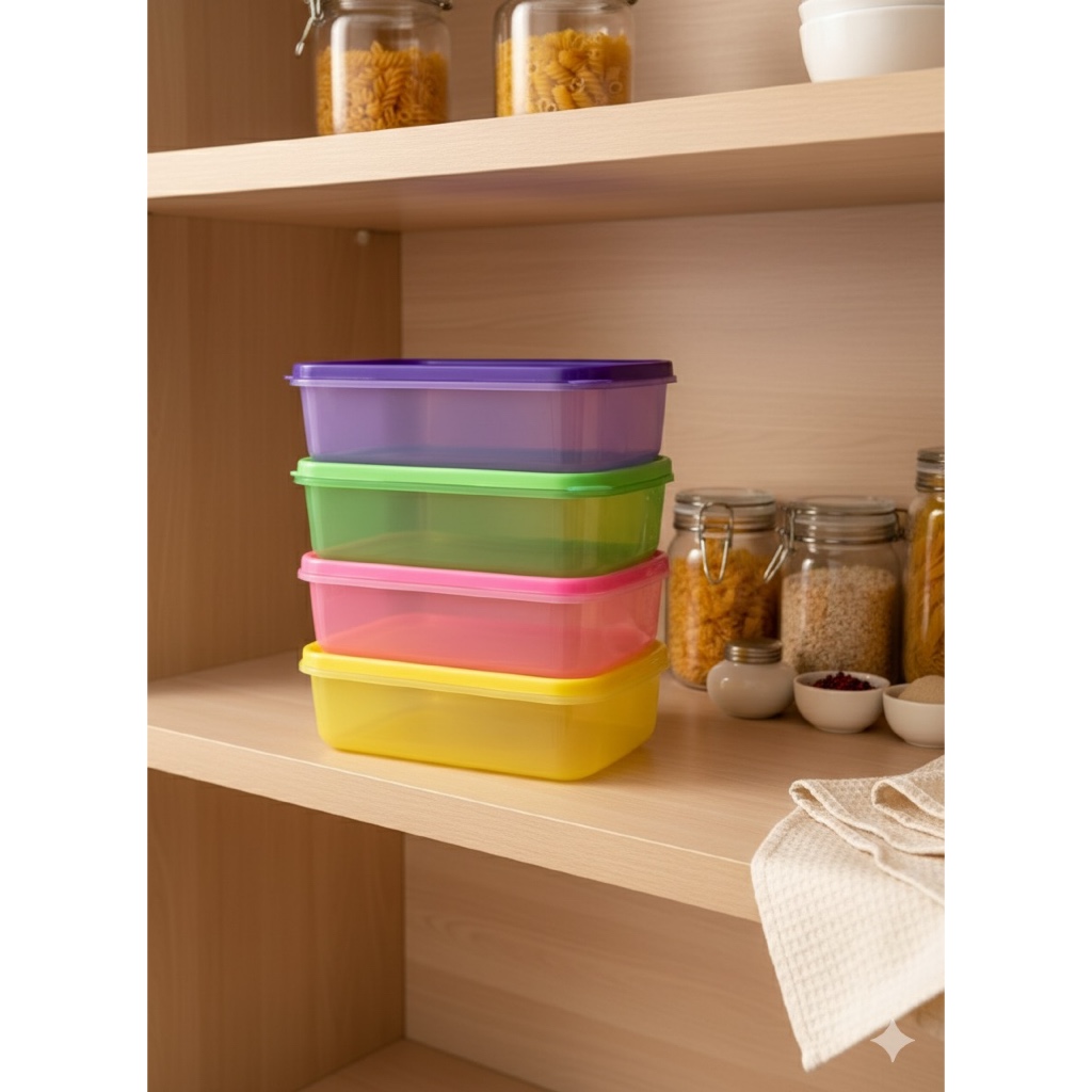 Sealpack Warna Warni Kotak Donat Plastik Ukuran Kecil Tempat Bontot Anak Lunch Box Bekal Kecil