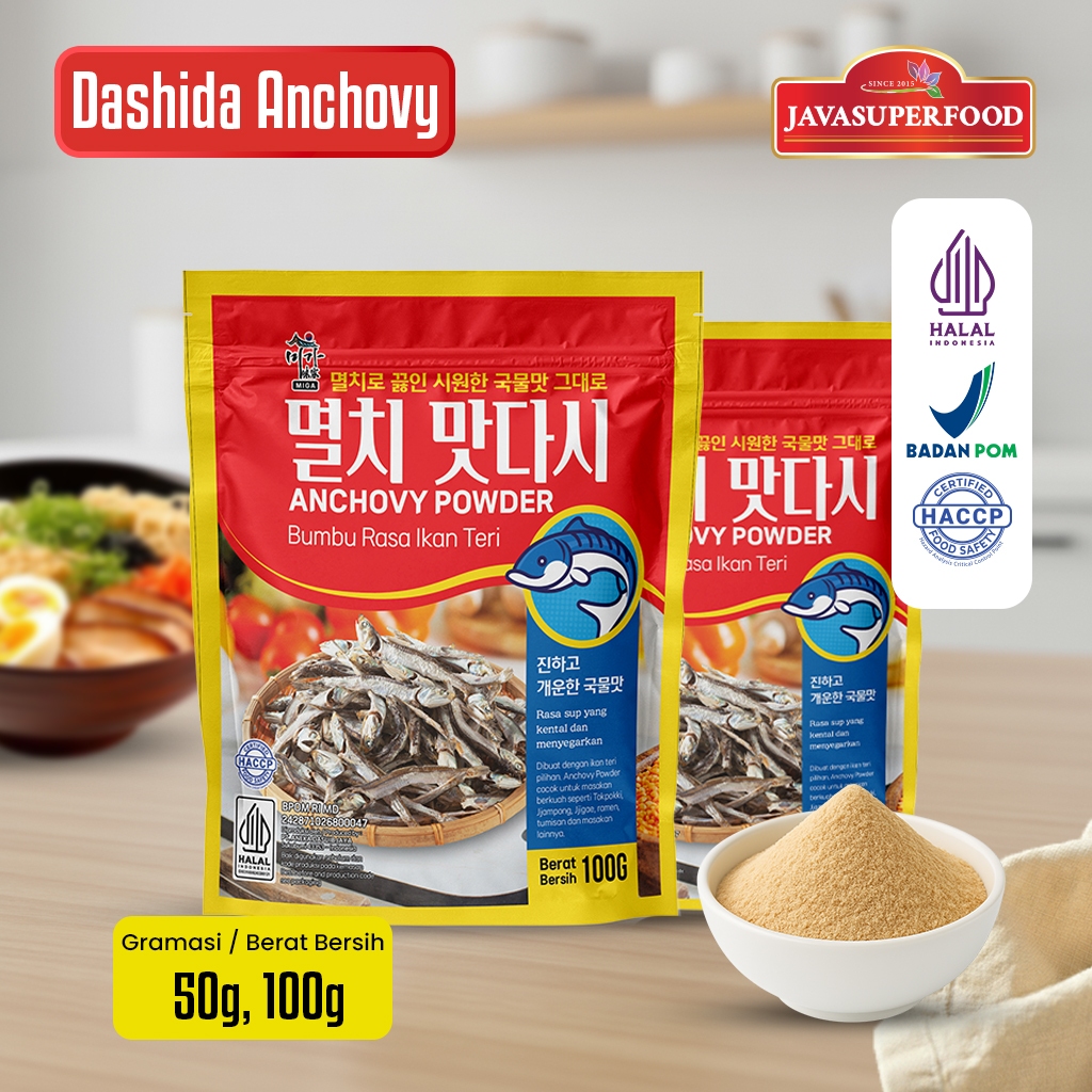[HALAL] DASIDA ANCHOVY POWDER BUMBU RASA IKAN TERI  (50G/100G) / DASIDA RASA IKAN TERI / SOUP STOCK 