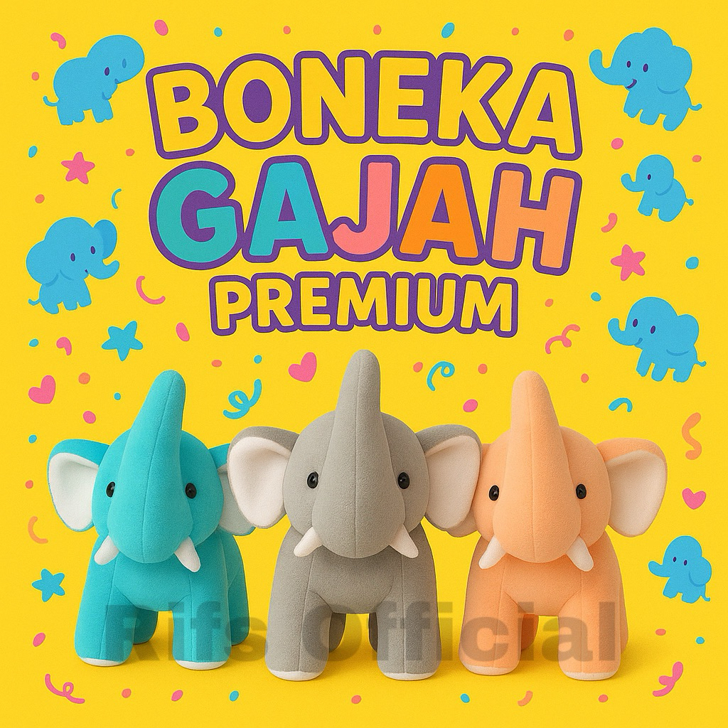RIFS-Boneka Gajah Premium Original Premium Lucu Banget Murah Meriah Diskon Banyak cuci gudang cocok 