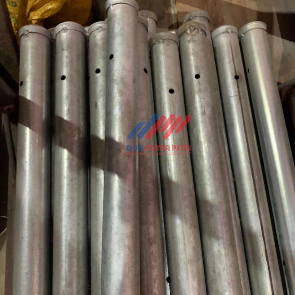 Tiang Pagar BRC 1.5 Inch x 120cm/150 Komplit Unclip dan Baut Aksesoris Pagar BRC