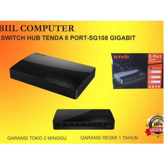 SWITCH HUB TENDA 8 PORT-SG108 GIGABIT