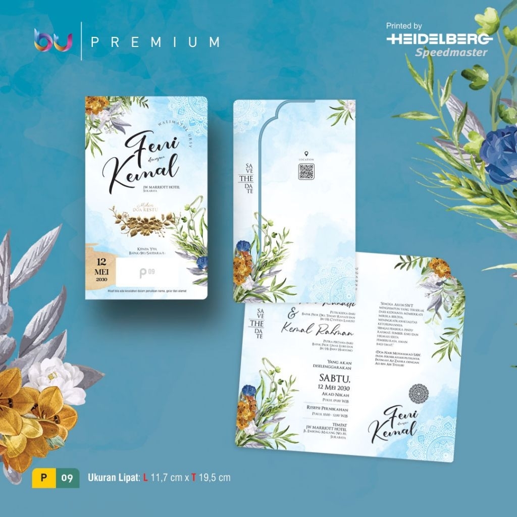 Blanko Undangan Kosongan BU Premium 09 FOIL (P 09)