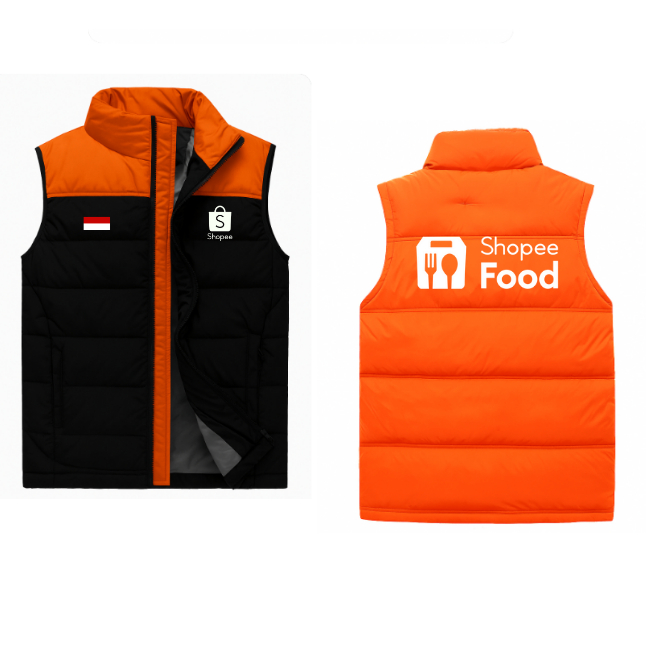 Rompi Driver ShopeeFood | Jaket ShopeeFood Driver | Rompi Jaket Ojol