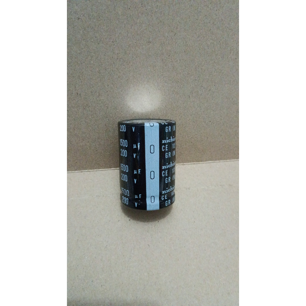 7965 kapasitor elco 1500uf 1500 uf 200v 200volt nichicon jepang
