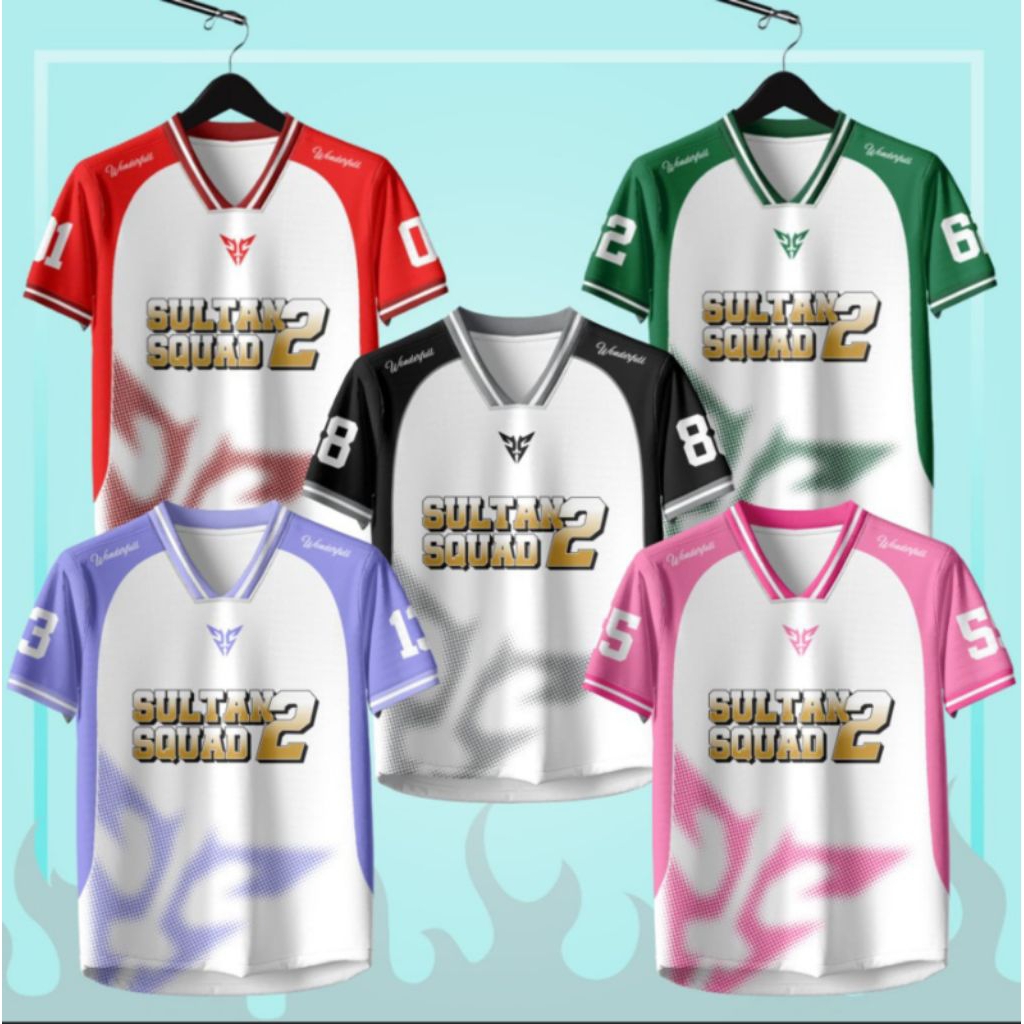 Jersey sultan squad 2 anak unisex baju arga jaka dito maya sultan squad anak terbaru (costum nama)