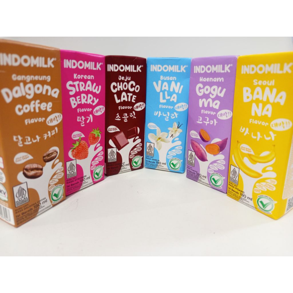 indomilk UHT jeju goguma vanila strawberry coklat banana dalgona PER KARTON
