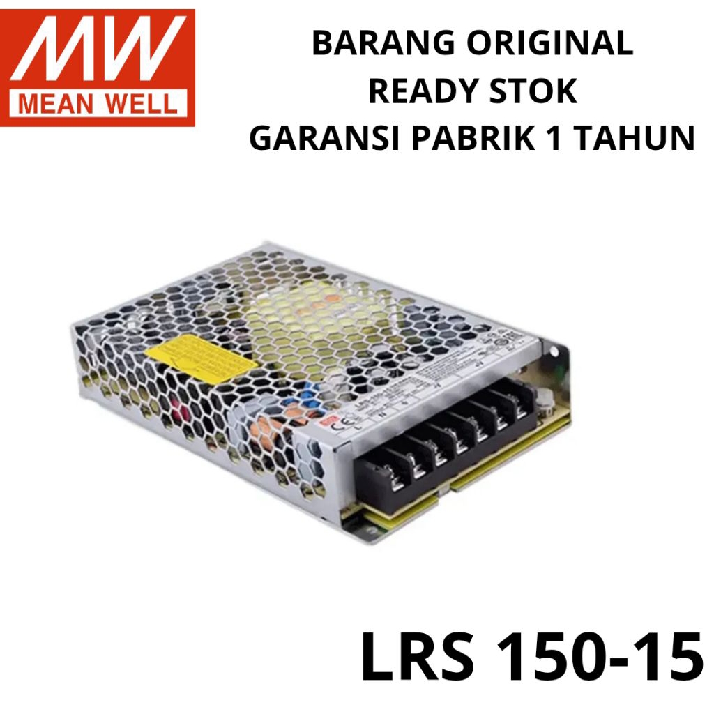 MEAN WELL MEAN WELL LRS 150-15 15V 10AH, BARANG ORI