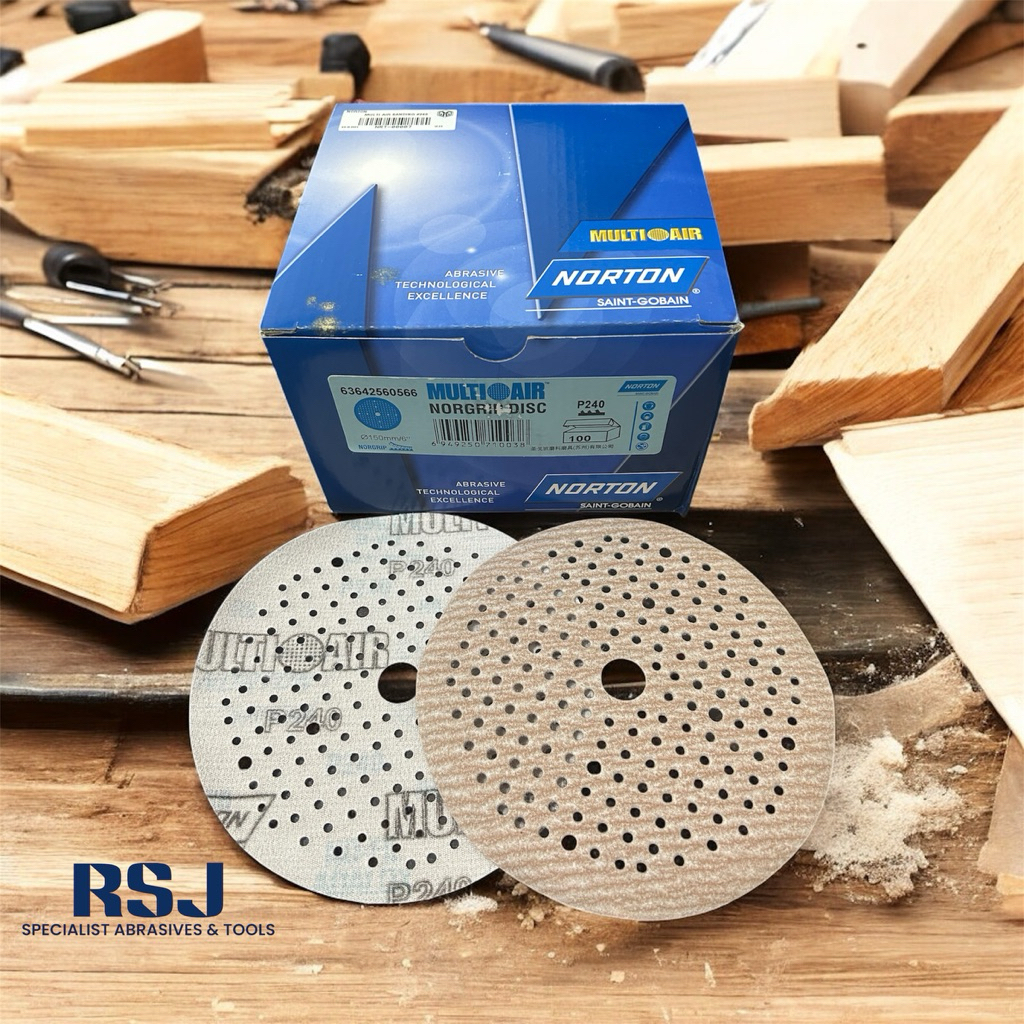 promo amplas bulat 6 inch grit 240 norton multihole