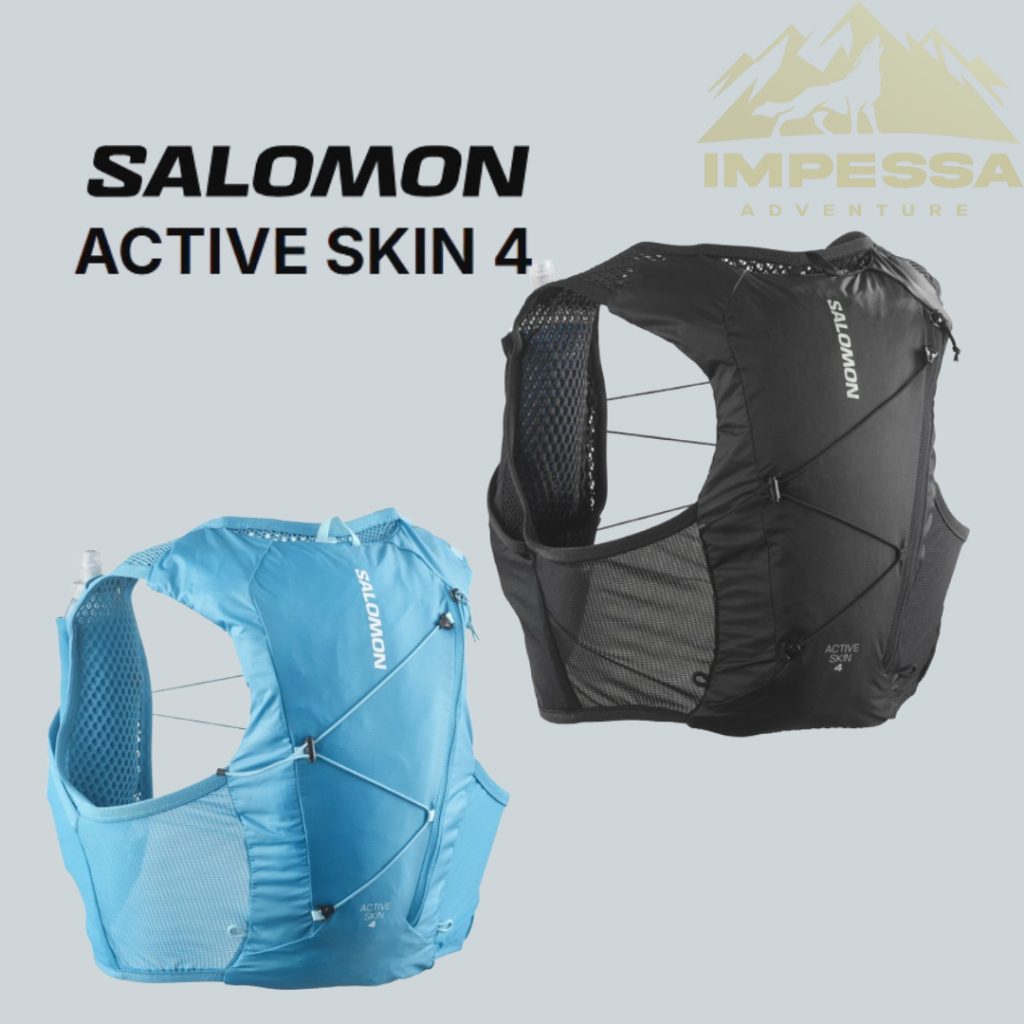 Tas Rompi Lari Salomon Active Skin 4 Original Hydration Vest Running Trail Marathon Hiking – 4L Unis