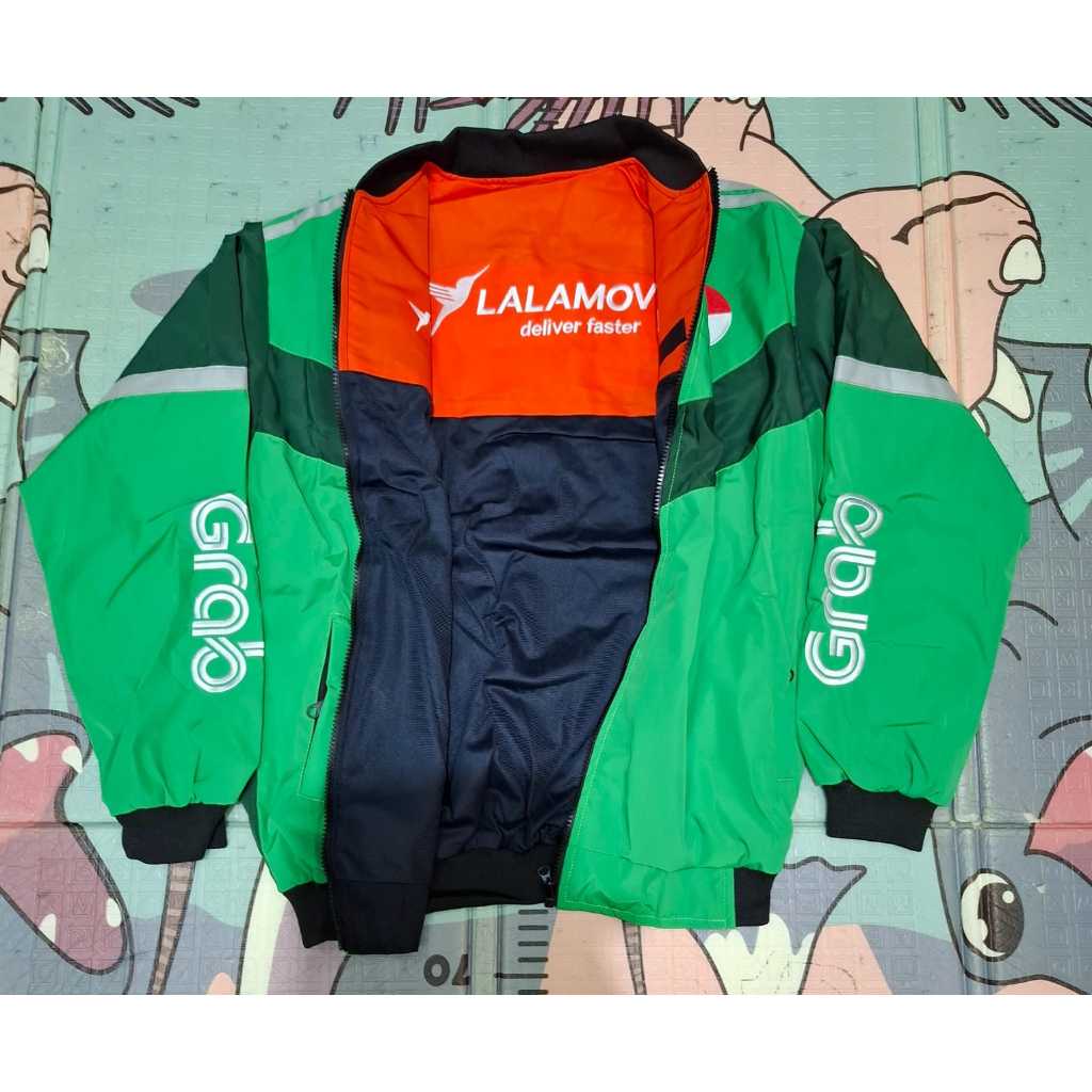JAKET BOLAK BALIK GRAB LALAMOVE MURAH
