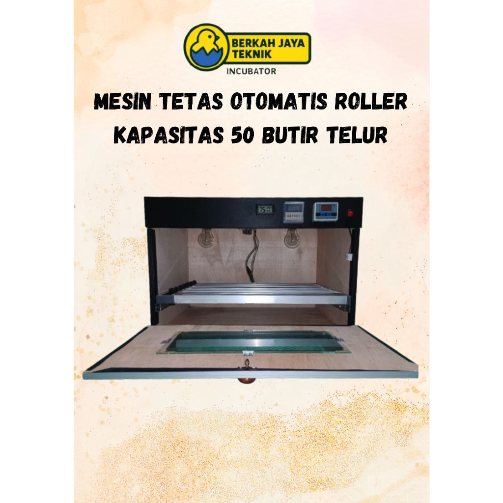 Mesin Penetas Telur Otomatis Roller 50 Butir