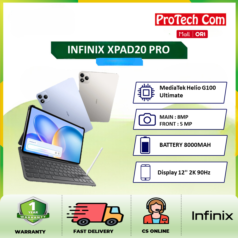 Infinix XPAD 20 Pro 8/256GB MediaTek Helio G100 Ultimate 8000MAH Display 12'' 2K 90Hz