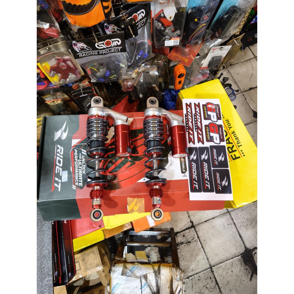 SHOCKBREAKER SHOCK BELAKANG MOTOR RIDE IT GP 299 PRO SERIES 320 MM RX-KING, TIGER 100% ORIGINAL