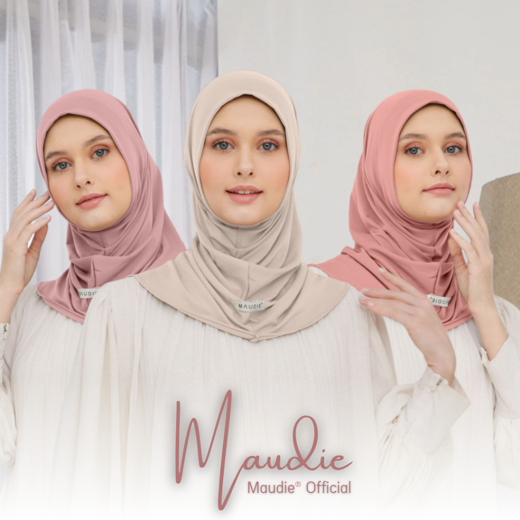 Maudie - Hijab Sport Instan Jersey Non Pet / Jilbab Tanpa Pet Terbaru Original