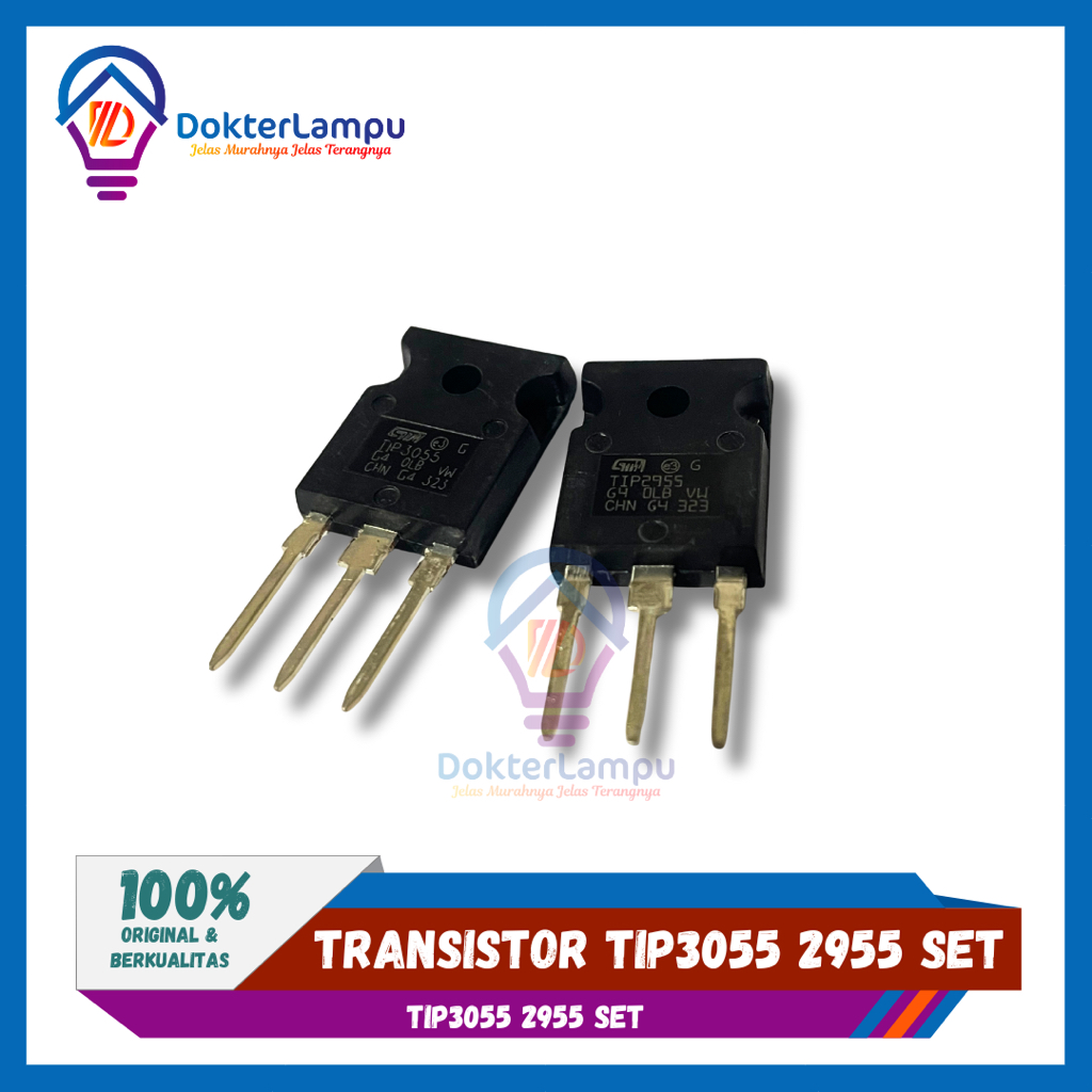 TRANSISTOR TIP3055 2955 SET EKONOMIS TRANSISTOR MOSFET ASTELLO