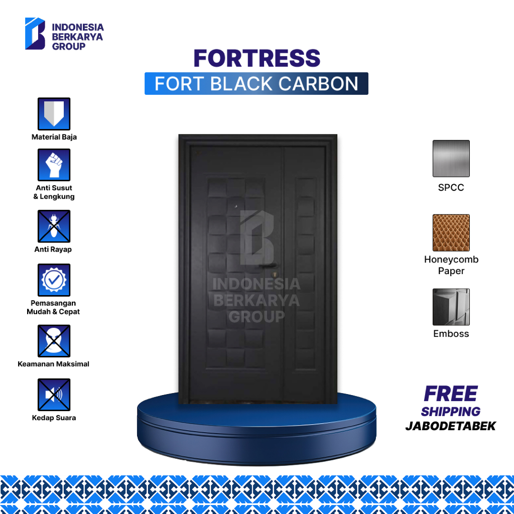 Pintu Baja Fortress Fort Mother & Son Black Carbon