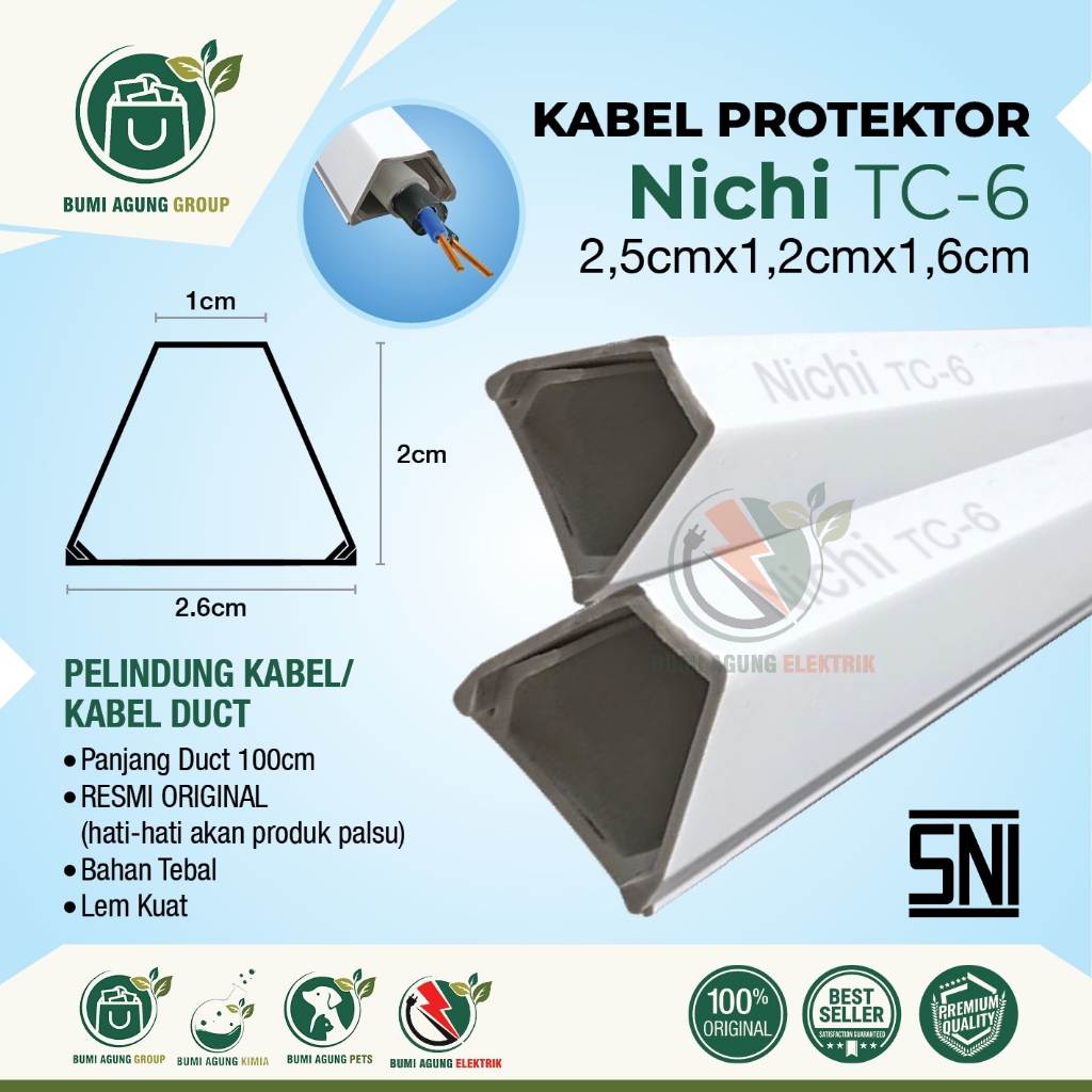 KABEL PROTEKTOR TC6 TC 6 NICHI NISO KABEL DUCT DUCTING DAK