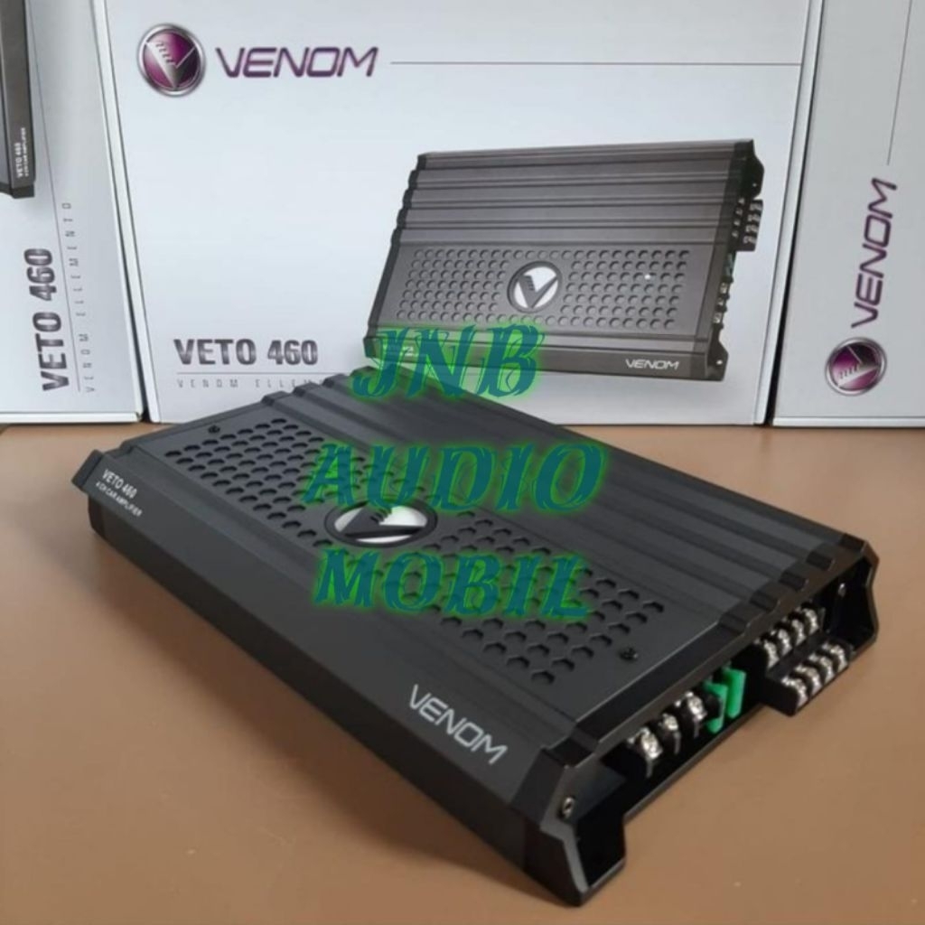 Power audio mobil 4 chanel venom veto 460 original garansi resmi