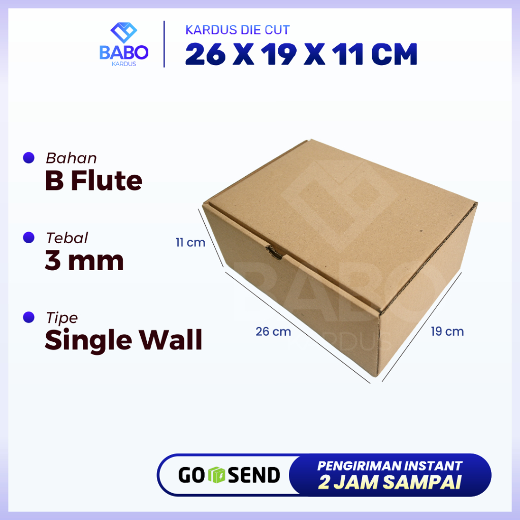 Kardus Diecut Pizza Polos-26x19x11 TERMURAH Kardus Hampers Kardus Kado Kardus Snack Kardus Hodie Kar