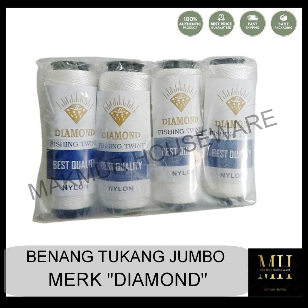 BENANG TUKANG BANGUNAN NYLON PUTIH JUMBO "DIAMOND" / BENANG TUKANG BANGUNAN / BENANG UKUR BANGUNAN