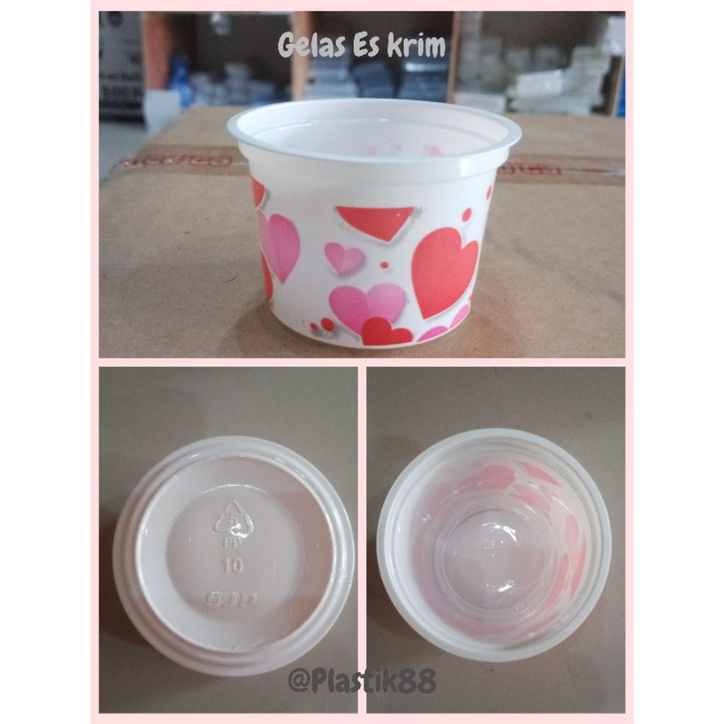 GELAS ES KRIM PLASTIK /GELAS KECIL /GELAS KECIL STARINDO  ISI 50PCS