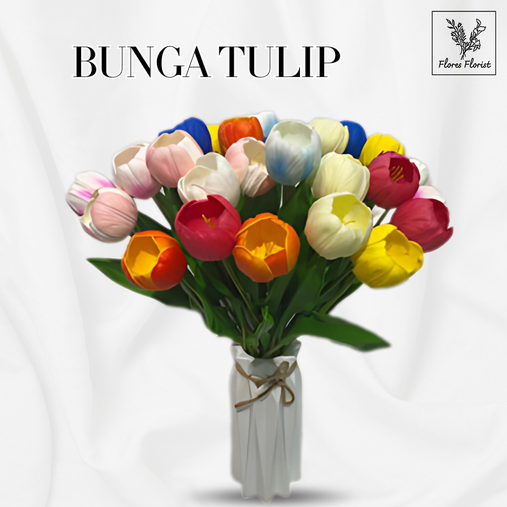 Bunga Tulip Latex  Jumbo Artificial Tulip Palsu Plastik Bunga Tulip Latex Premium / CZ-169L