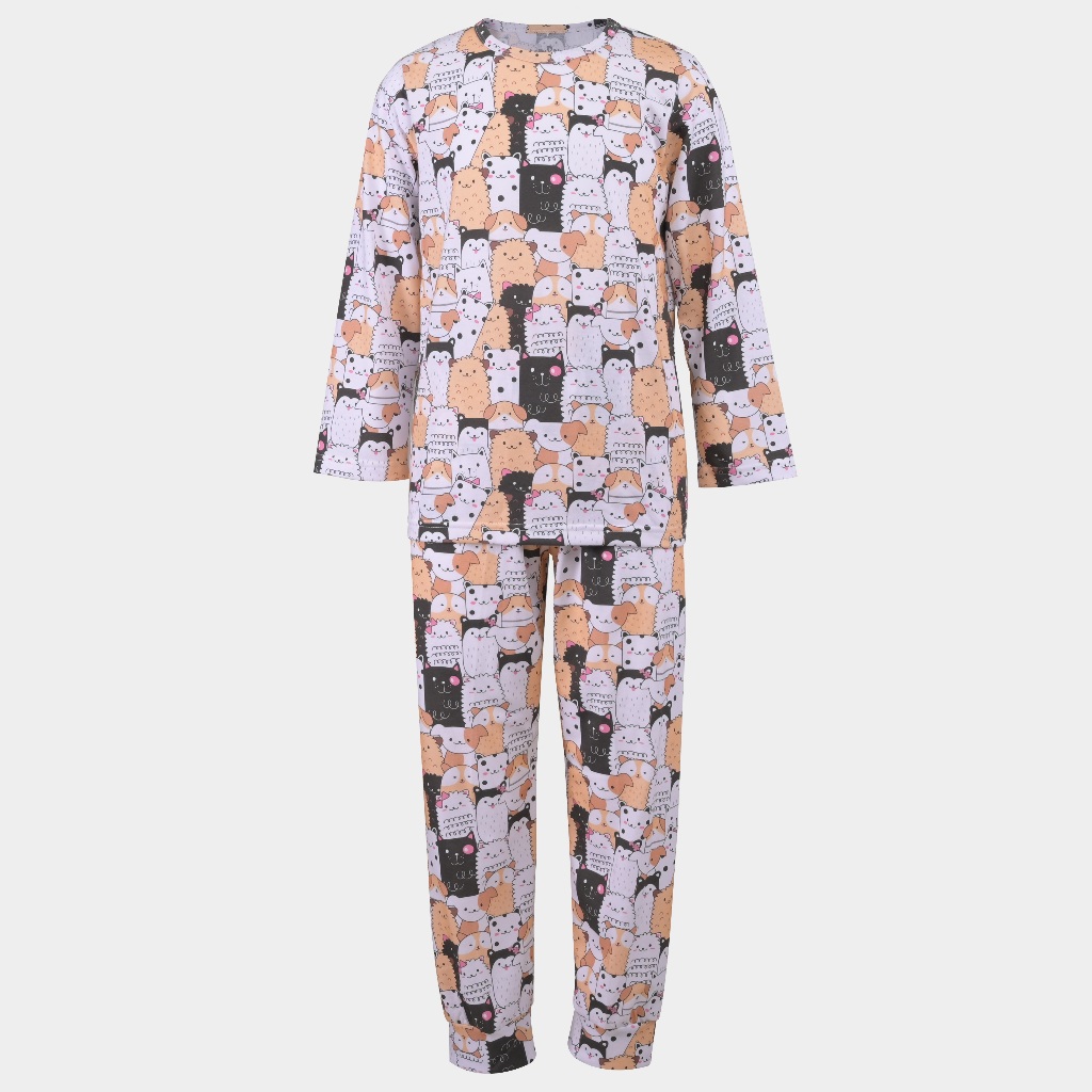 Rambla - Lolly & Noe Setelan Piyama Lengan Panjang Anak Smile Pattern