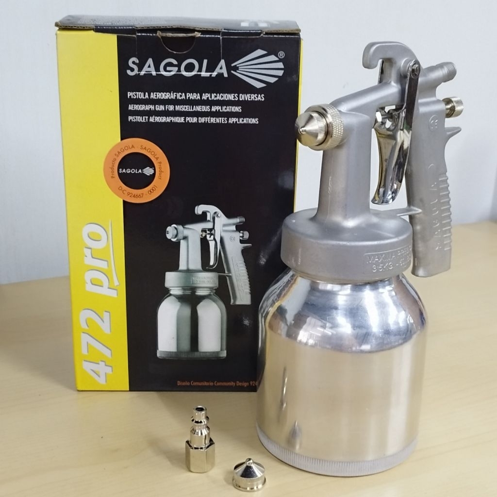SAGOLA 472 PRO Made in Spanyol Original Spraygun Tabung Bawah