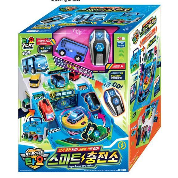 Tayo Playset Rescue Tayo Smart Ev Station Tyt - Mix Miniatur Mobil Mobil-Mobilan Kids Toy Mainan Ana