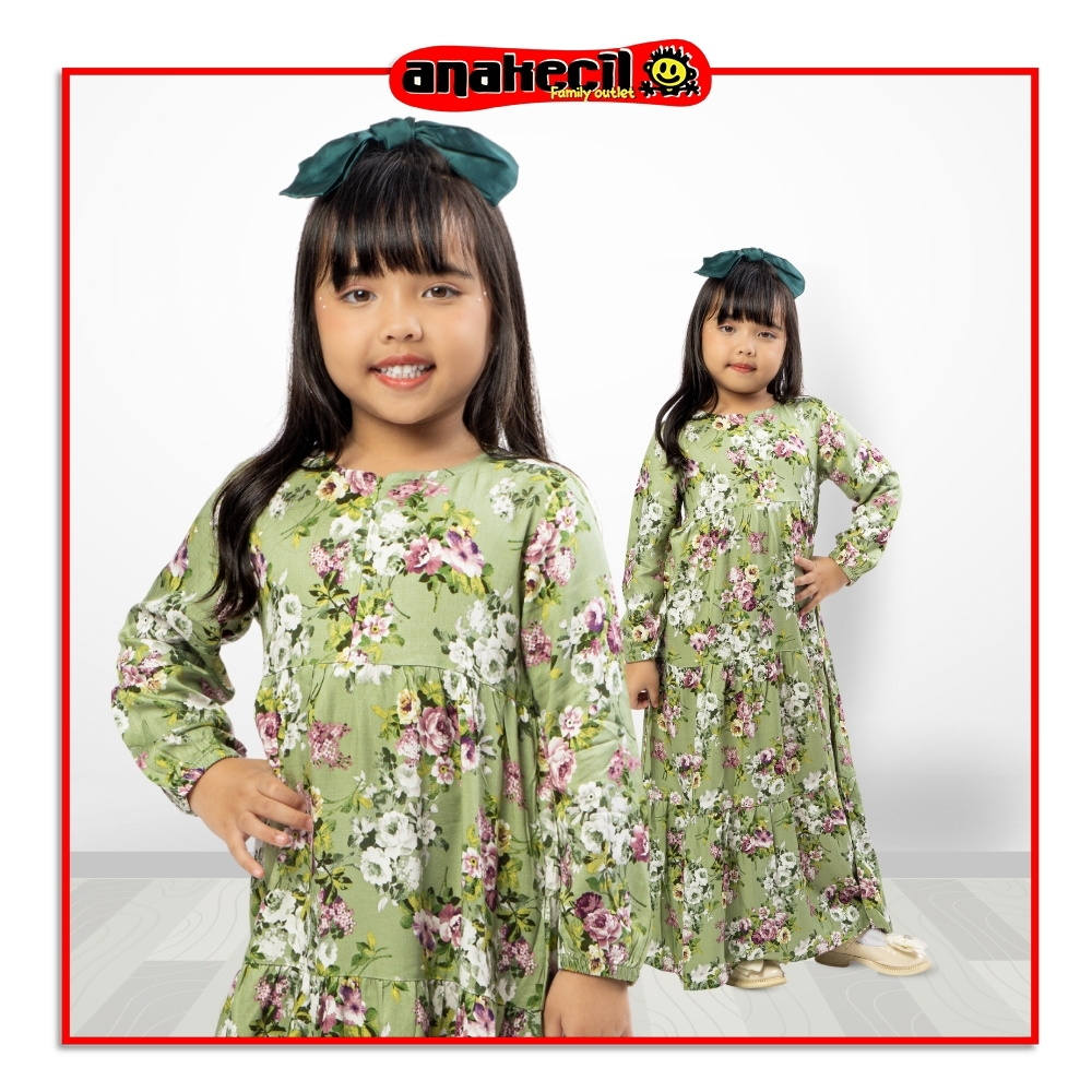 Anakecil Madison Mae Dress Anak Perempuan Haisha Long Dress Azalea Series