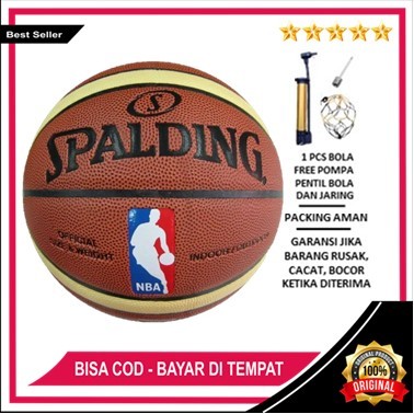 Bola Basket Ball Spalding NBA Basketball Bahan Rubber PU Leather Import Grade Ori Anti Slip