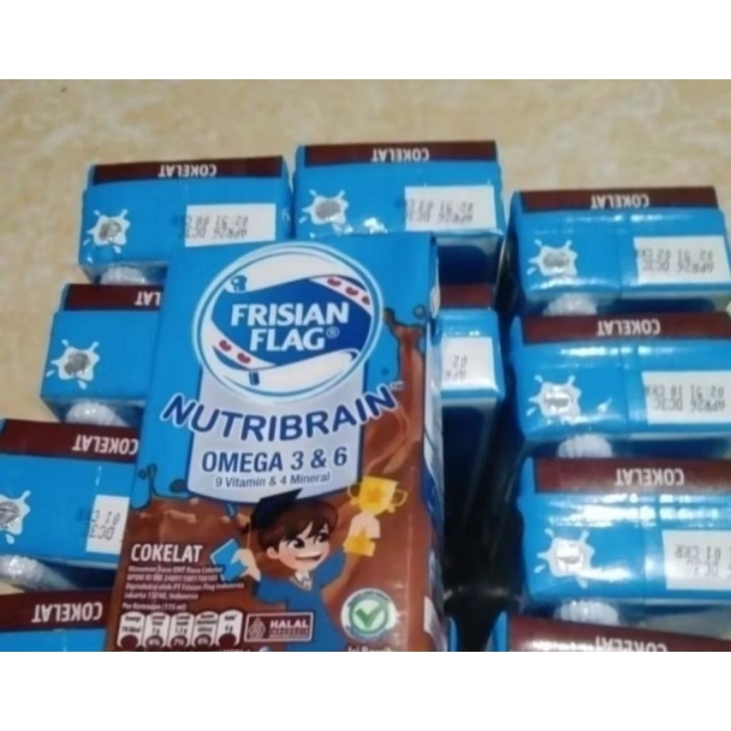 1 Dus Susu UHT Nutribrain Omega | Frisian Flag | Isi 36 Pcs 110 ml/pcs | Expired masih lama