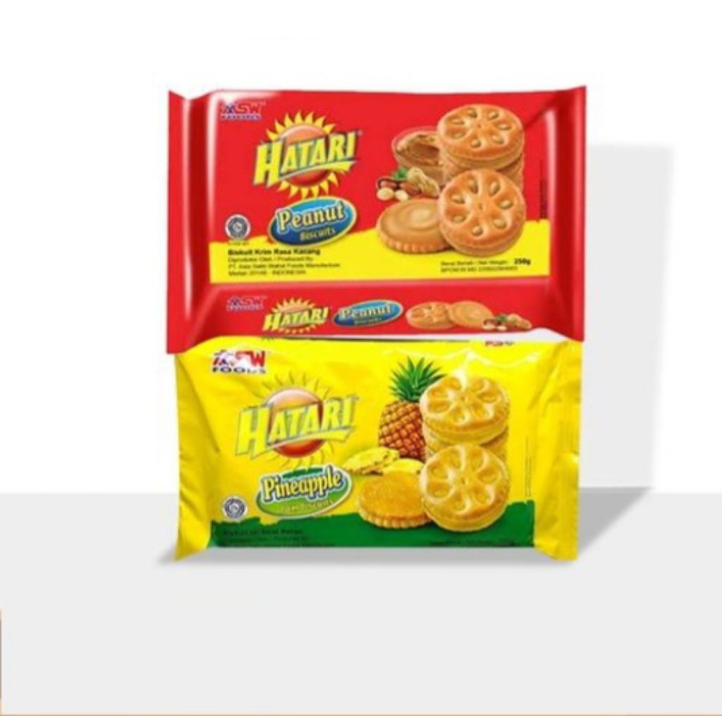 Biskuit Hatari / Biskuit Peanut Cream / BiskuitKrim Rasa Kacang / 225gr//HATARI PEANUT 225 gr /BISKU