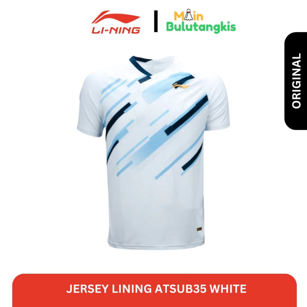 Jersey Badminton Lining 2025 ATSUB35 White Original