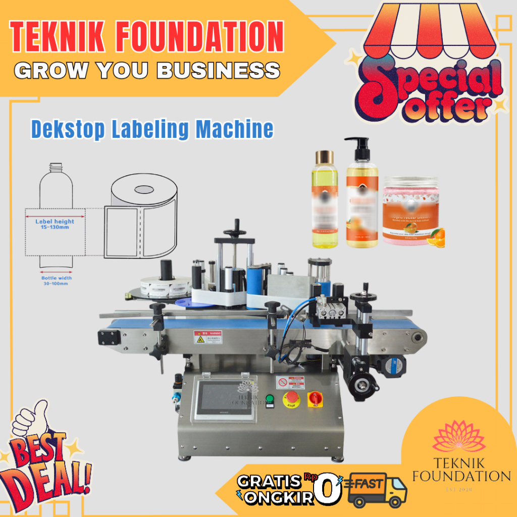Mesin Labeling Botol Stiker Otomatis Tabletop | Labeling Sticker | Label Stiker