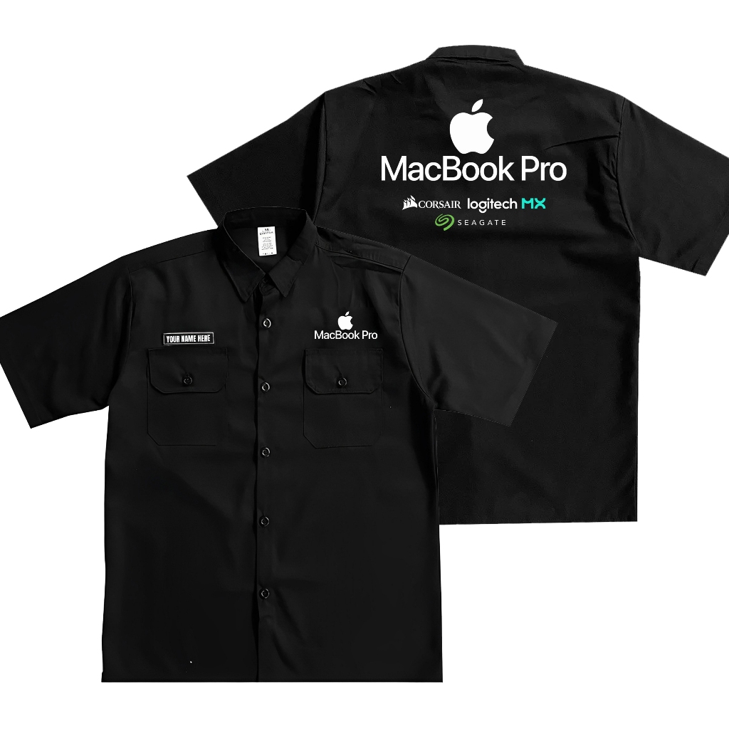 Workshirt APPLE MACBOOK – Baju Kemeja Crew Teknisi Komputer Unisex Lengan Pendek by - LKMTV