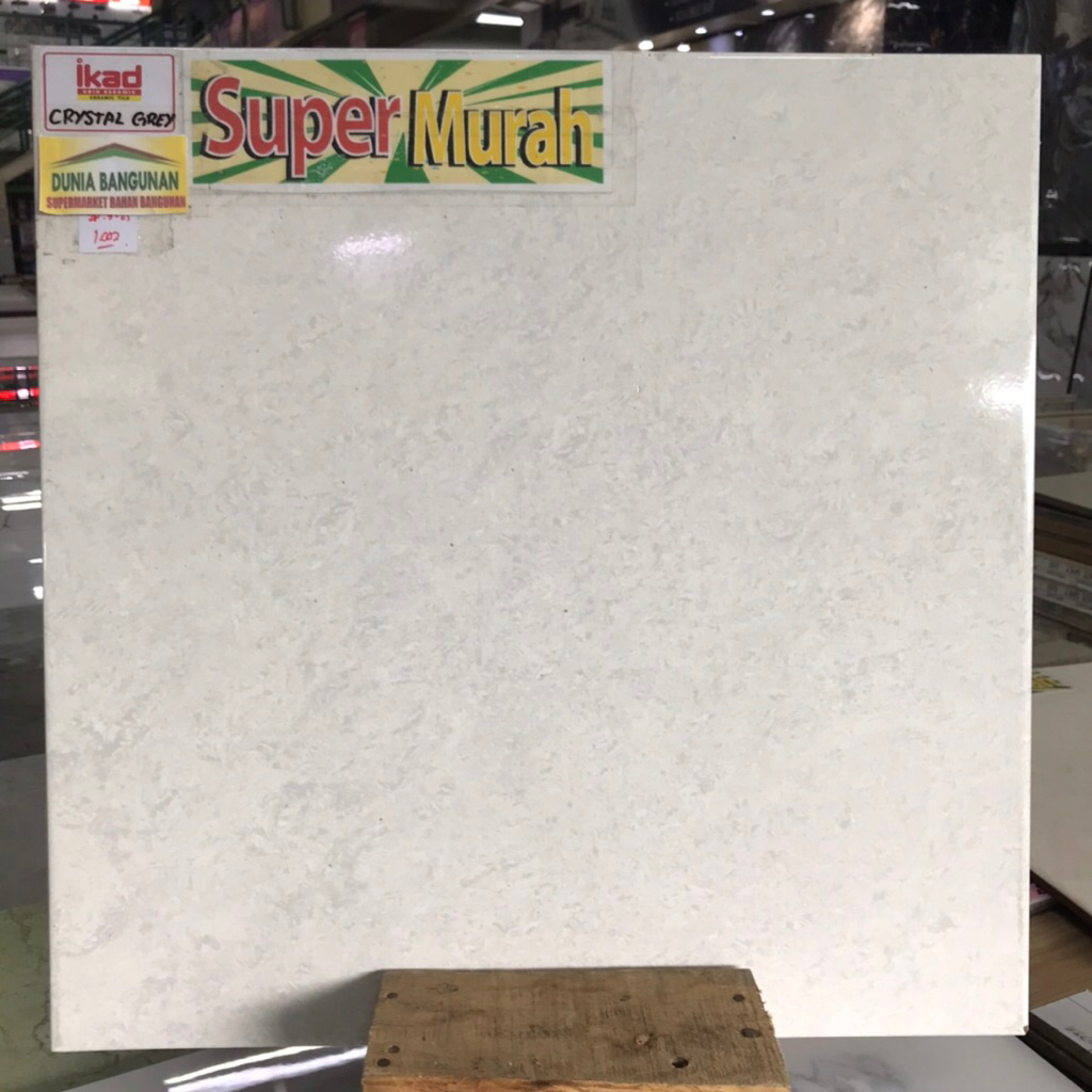Keramik 50x50 IKAD Sz Crystal Grey Keramik Lantai Glossy Marble Abu