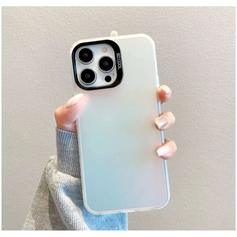 Case Oppo A16K/A16E Softcase IMD Silver Plate Hologram Hardcase Anti Air Tahan Benturan