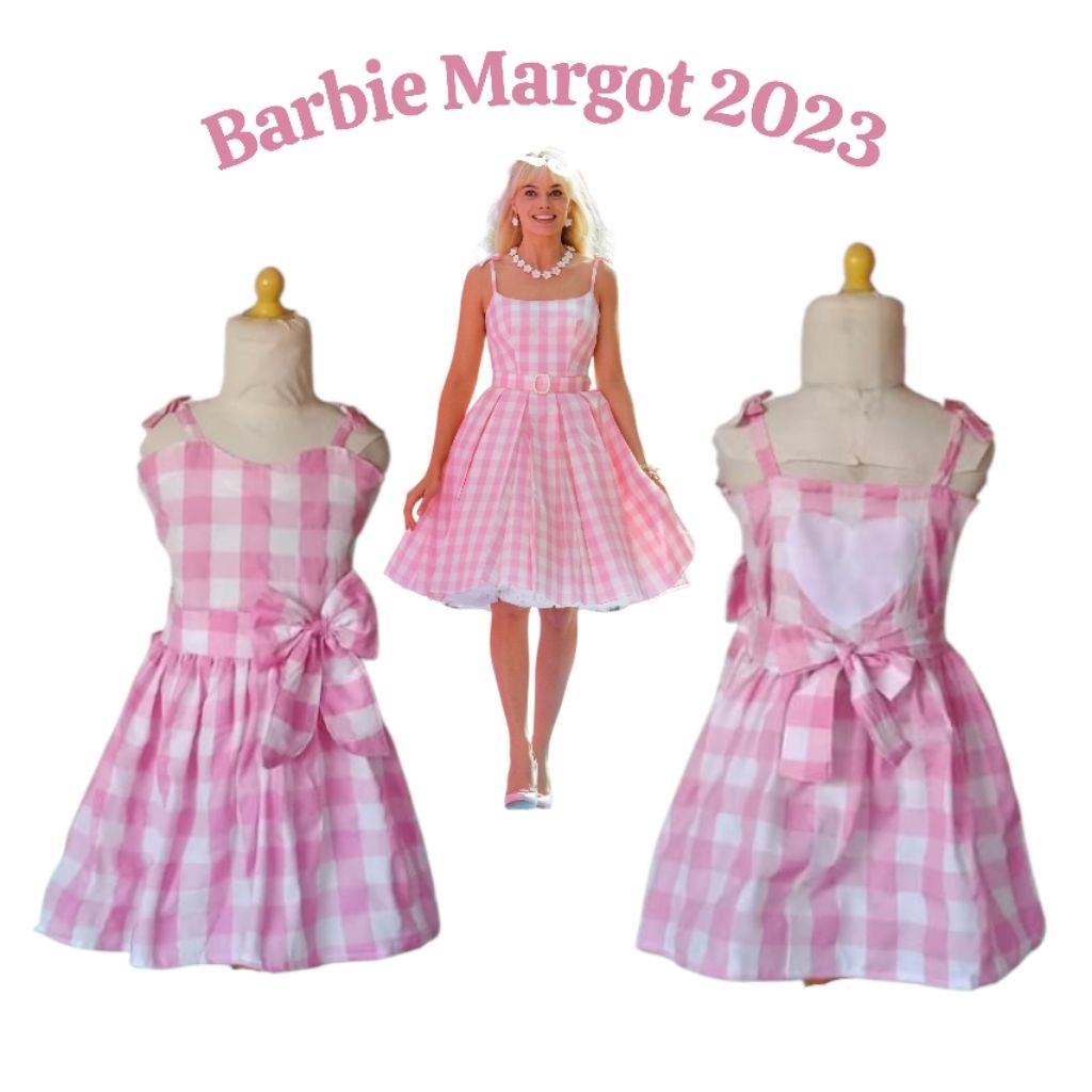 Barbie Kotak Pink Baju Kostum Barbie Margot 2023 Size Anak Dan Dewasa