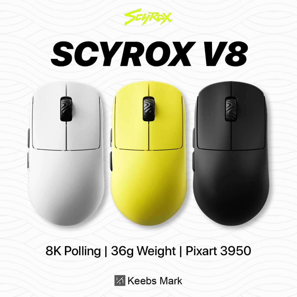 Scyrox V8 Super Lightweight Gaming Mouse 8K Polling Rate
