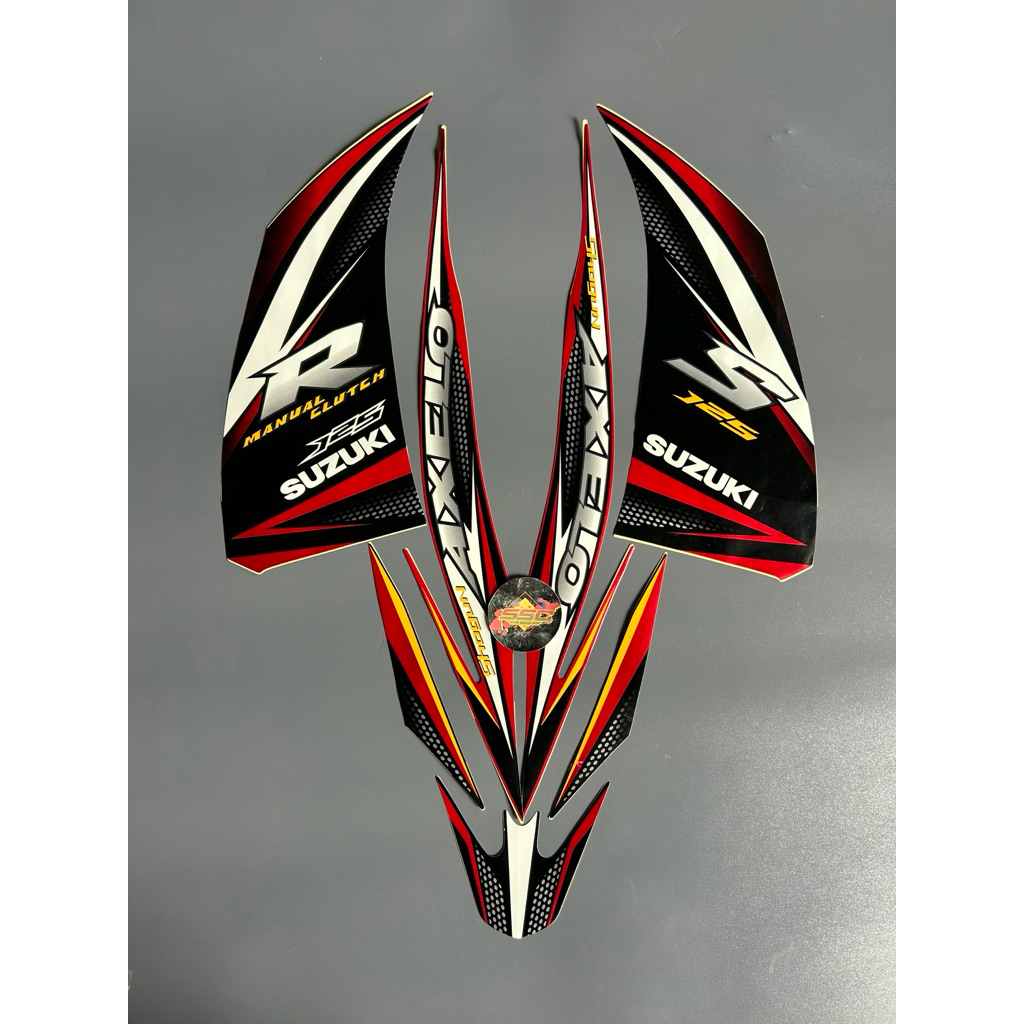STRIPING STIKER AXELO MERAH HITAM ORIGINAL