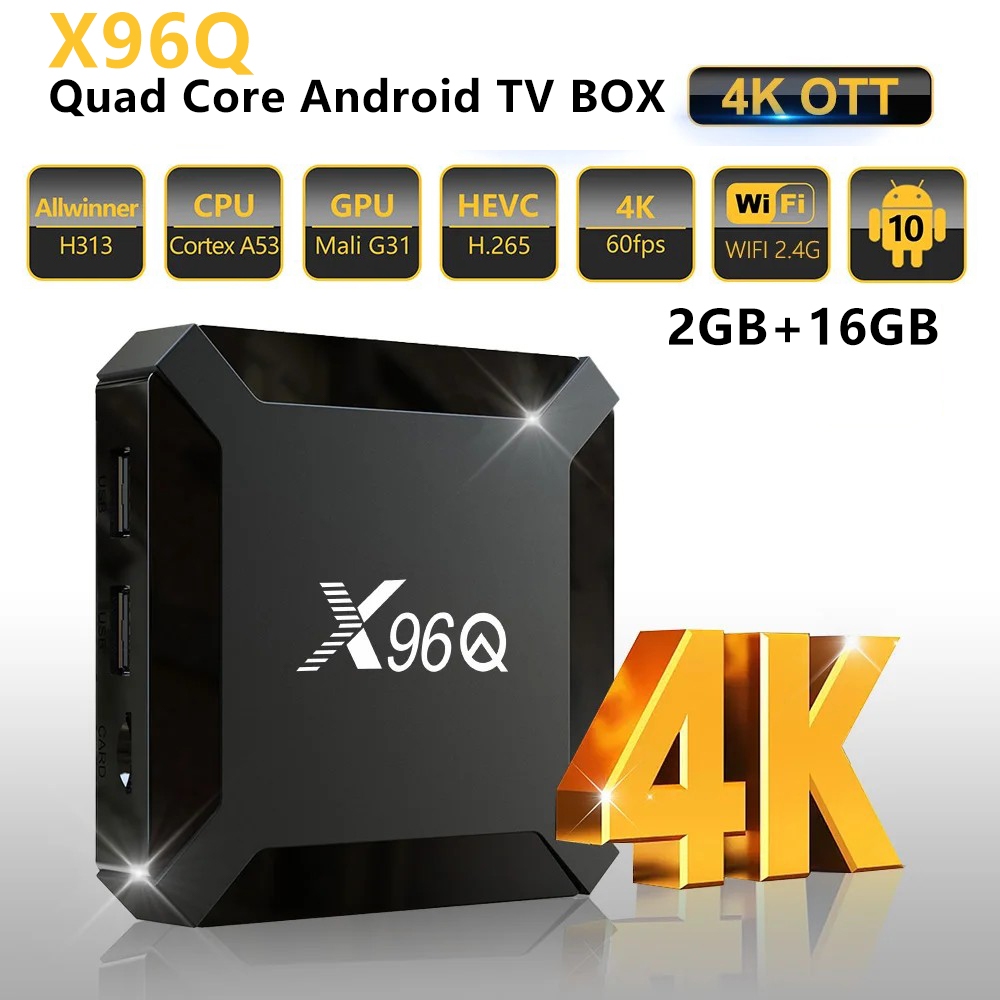 X5 Android TV Box  All Winner H313 Android 10.0  Support Bluetooth / STB Android TV X96Q Smart box