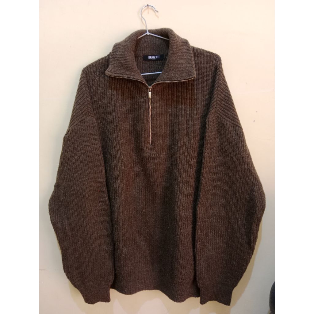 Sweater Zipper Draw Fit
