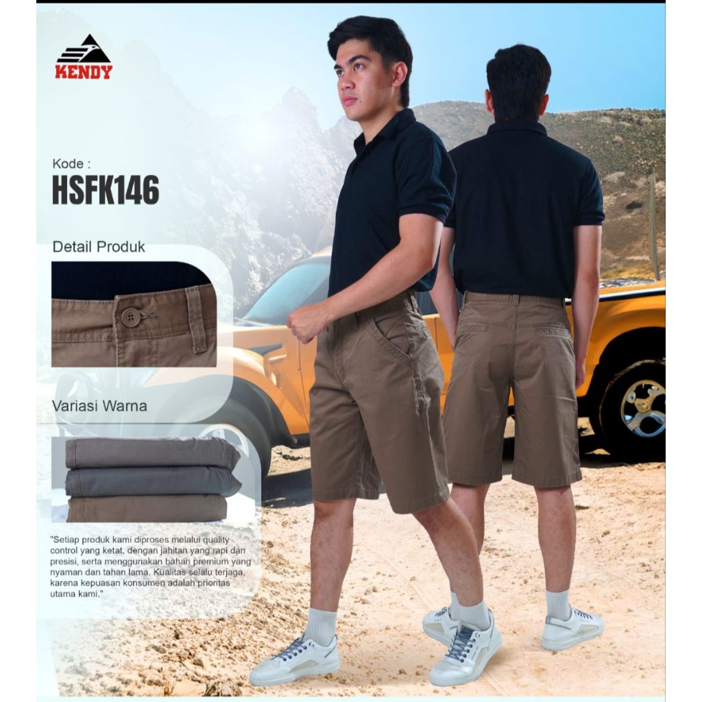 CELANA PENDEK KENDY PRIA ORIGINAL PREMIUM | CELANA KENDY