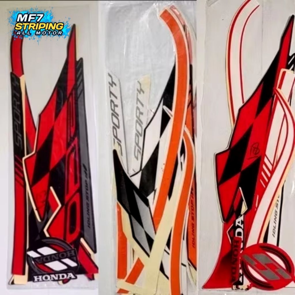 STRIPING ORIGINAL SCOOPY SPORTY 2018 FULLSET LENGKAP FULL BODY BISA COD