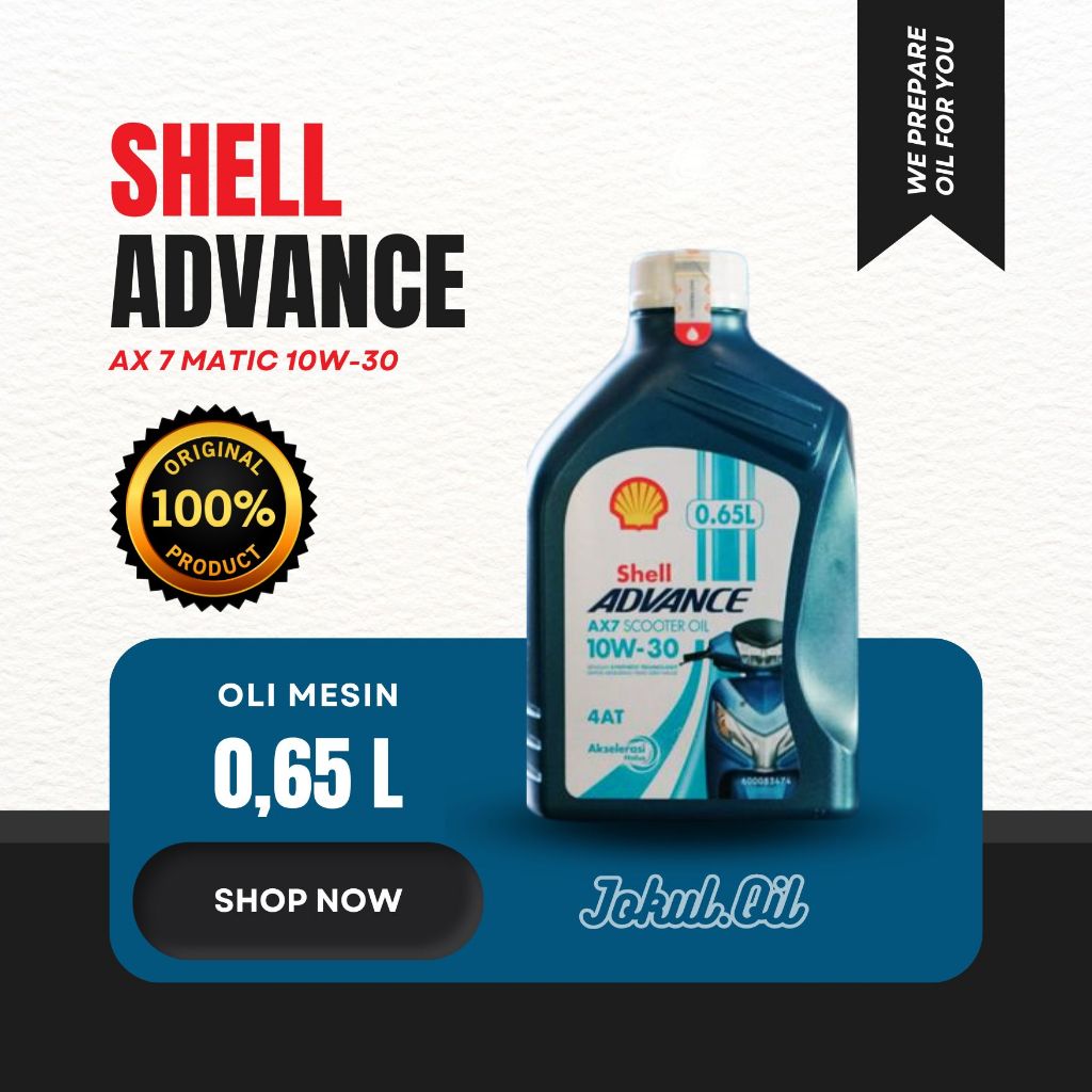 Oli Motor Honda Scoopy, Beat 2020 UP Shell AX7 1030 0,65L Original