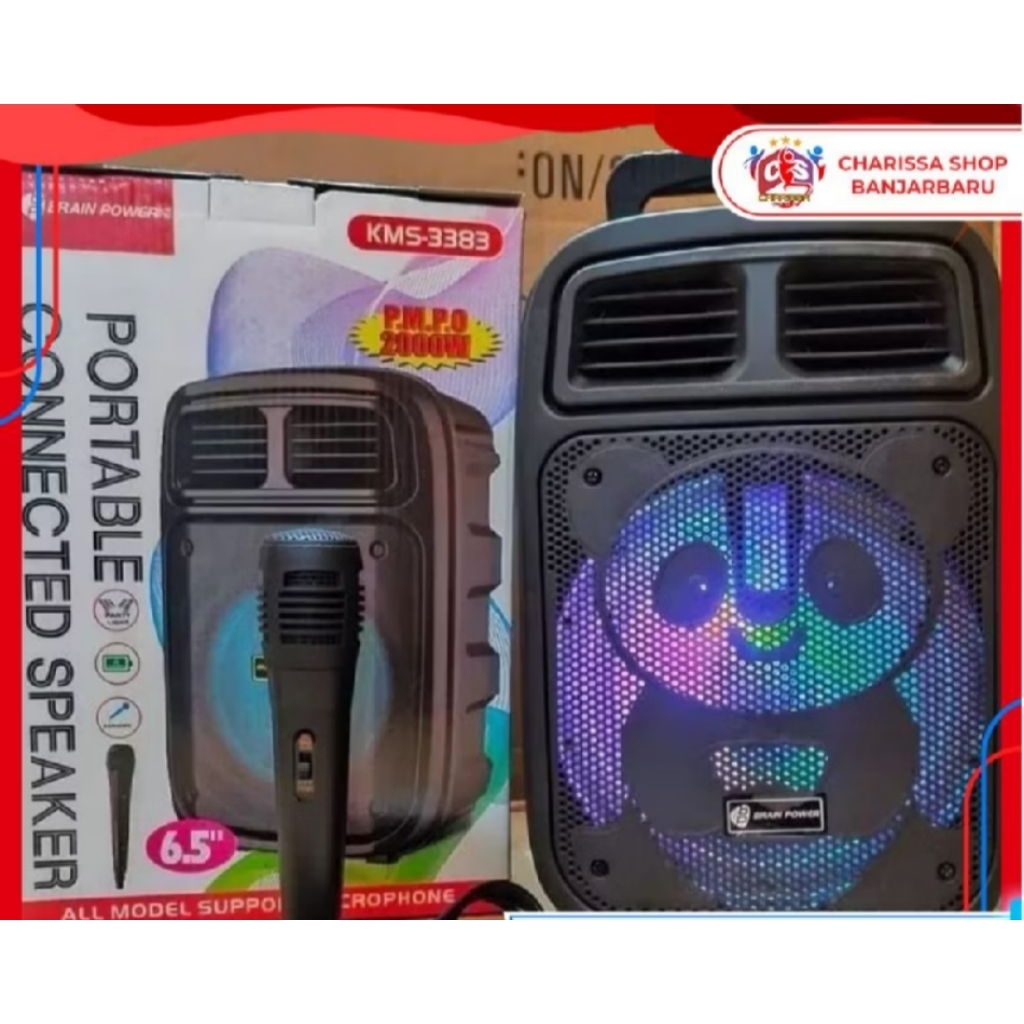 Speaker Kimiso Speaker Bluetooth Full Bass Free Mic Karaoke Kimiso 3383